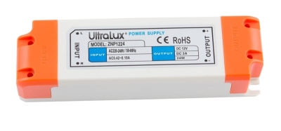 Захранване за светодиодна лента, Невлагозащитено, 24W, 12V DC