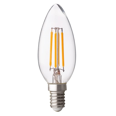 LED димиращ filament конус, 4W, 4200К, E14, 360, 220V-240V AC, Неутрална светлина