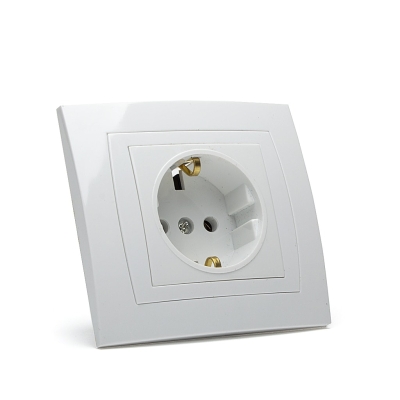 Контакт Мираж НК, 16А, 250V, Скрит монтаж, Бял