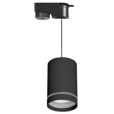 ТЯЛО ЗА РЕЛСОВ МОНТАЖ, ВИСЯЩО, ДВУПРОВОДНО, GU10, 220-240V AC, IP20, ЧЕРНО