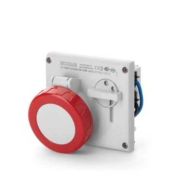 Промишлен контакт за скрит монтаж 32A 3PE IP67 с механична блокировка серия Omnia Scame