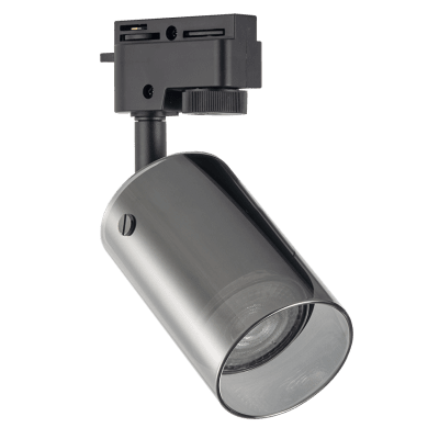 Тяло за релсов монтаж, стъклено, двупроводно, GU10, 220-240V AC, IP20, черно