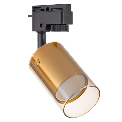 Тяло за релсов монтаж, стъклено, двупроводно, GU10, 220-240V AC, IP20, злато