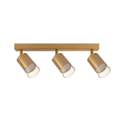 Тяло за таван, стъклено, 3XGU10, 220-240V AC, IP20, злато