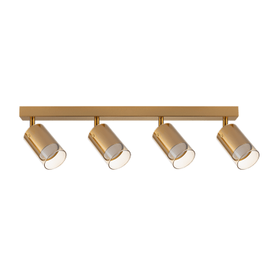 Тяло за таван, стъклено, 4XGU10, 220-240V AC, IP20, злато