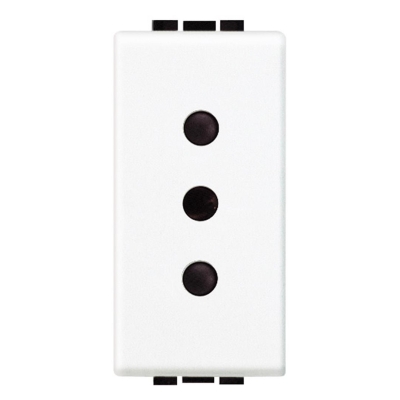 Контакт ИТАЛИАНСКИ стандарт 2PE 1 мод. 10A цвят Бял LL Bticino