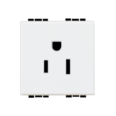 Контакт АМЕРИКАНСКИ стандарт 2P 2 мод. 16A цвят Бял LL Bticino