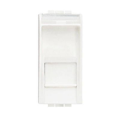 Розетка RJ45 cat.6 UTP конектор toolless IDC 1 мод. цвят Бял LL Bticino
