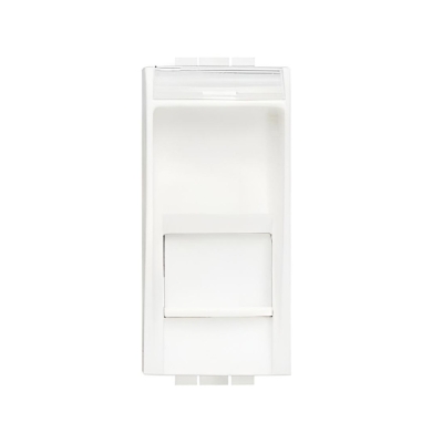 Розетка RJ45 cat.6A STP конектор toolless IDC 1 мод. цвят Бял LL Bticino