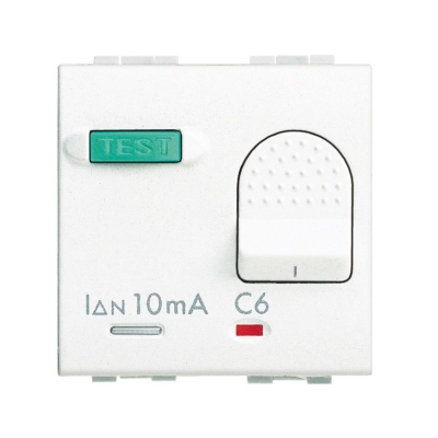 ДТЗ комбинирана 1PN 10A крива C 10mA тип AC 3kA 2 мод. цвят Бял LL Bticino