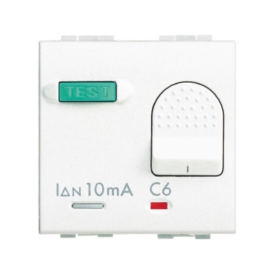 ДТЗ комбинирана 1PN 16A крива C 10mA тип AC 3kA 2 мод. цвят Бял LL Bticino