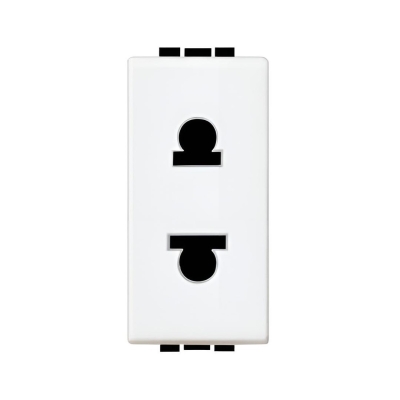 Контакт АМЕРИКАНСКИ стандарт 2P 1 мод. 16A цвят Бял LL Bticino