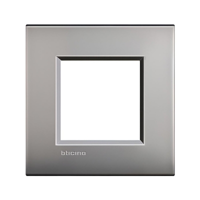 Рамка 2 мод. метална Nickel mat за обикновена конзола 50мм AIR LL Bticino