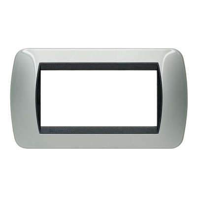 Рамка 4 мод. Light aluminium LL International Bticino