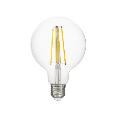 LED filament лампа топка, G95, 12W, E27, 4000K, 230V AC, неутрална светлина