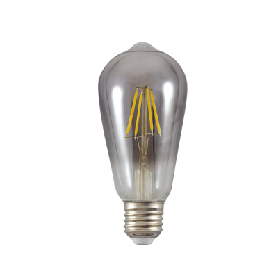 LED filament лампа крушка опушен, ST64, 5W, E27, 1800K, 230V AC, амбър