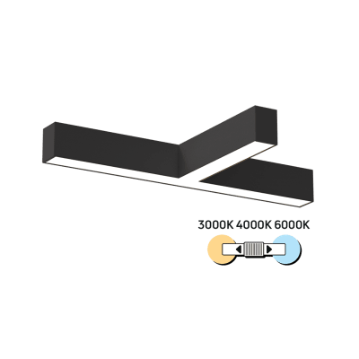 LED T-освeтително тяло CCT, черно, 30W