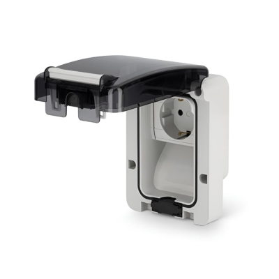 Контакт шуко 16A за скрит монтаж IP66 при включен консуматор серия Protecta, Scame