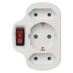 РАЗКЛОНИТЕЛ 220V 3 ГНЕЗДА EMOS С КОПЧЕ