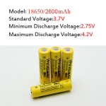 Акумулаторна Li-ion батерия  Kingwei 18650 3.7V 2600mAh без пъпка