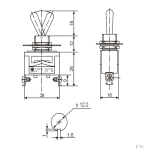 КЛЮЧ ЦК ON-OFF ЕДИНИЧЕН ГОЛЯМ E-TEN1021-15A