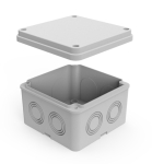 КУТИЯ ЗА ВЪНШЕН МОНТАЖ ПКОМ 110X110X74ММ СИВА