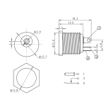 БУКСА ЗАХРАНВАЩА ЖЕНСКА ЗА ПАНЕЛ Ф5.5/2.1ММ