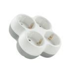 РАЗКЛОНИТЕЛ 220V С 4 ГНЕЗДА БЯЛ TECHNIK