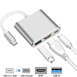 ПРЕХОД USB-C М/USB Ж HDMI Ж USB-C Ж С КАБЕЛ OTG