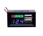 КИТ ИНДИКАТОР НА ЗАРЯД АВТО 12V + ВОЛТМЕТЪР + ЗАРЯДНО ЗА ТЕЛЕФОН