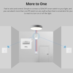 КЛЮЧ БЕЗЖИЧЕН 433MHZ ЕДИНИЧЕН ЗА ОСВЕТЛЕНИЕ БЯЛ SONOFF T2EU1C-RF