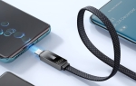 КАБЕЛ USB-C/USB-C 1.2 МЕТРА 5A MCDODO CA-4470 ЧЕРЕН ПЛОСЪК С ДИСПЛЕЙ 100W