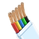 КАБЕЛ USB-C/USB-C 1.2 МЕТРА 3.25A MCDODO CA-3452 СИН ПЛОСЪК С LED 65W