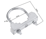 СКОБИ МОНТАЖНИ ЗА ТРЪБА КОМПЛЕКТ 2 БРОЯ