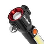 ФЕНЕРЧЕ С АКУМУЛАТОР НОЖ И ЧУК ЗА СТЪКЛО LED + COB