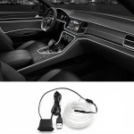 СВЕТОДИОДНА ЛЕНТА БЯЛА ЗА ИНТЕРИОРНО АМБИЕНТНО LED ОСВЕТЛЕНИЕ НА АВОМОМОБИЛ ИЛИ МЕБЕЛИ 5V 5М