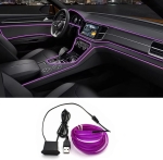 СВЕТОДИОДНА ЛЕНТА ЛИЛАВА ЗА ИНТЕРИОРНО АМБИЕНТНО LED ОСВЕТЛЕНИЕ НА АВОМОМОБИЛ ИЛИ МЕБЕЛИ 5V 5М