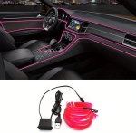 СВЕТОДИОДНА ЛЕНТА РОЗОВА ЗА ИНТЕРИОРНО АМБИЕНТНО LED ОСВЕТЛЕНИЕ НА АВОМОМОБИЛ ИЛИ МЕБЕЛИ 5V 5М