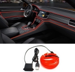 СВЕТОДИОДНА ЛЕНТА ЧЕРВЕНА ЗА ИНТЕРИОРНО АМБИЕНТНО LED ОСВЕТЛЕНИЕ НА АВОМОМОБИЛ ИЛИ МЕБЕЛИ 5V 5М