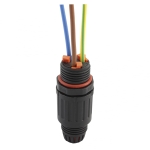 СНАДКА МУФА СЪЕДИНИТЕЛ IP68 ЧЕРЕН ЗА КАБЕЛ 3Х0.2-1.5ММ2 COMMEL