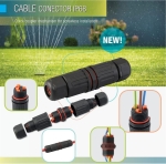 СНАДКА МУФА СЪЕДИНИТЕЛ IP68 ЧЕРЕН ЗА КАБЕЛ 3Х0.2-1.5ММ2 COMMEL