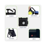 ФЕНЕРЧЕ МУЛТИФУНКЦИОНАЛНА МИНИ ЛАМПА 5W 500LM С БАТЕРИЯ 3.7V КАРАБИНЕР И МАГНИТЕН ДЪРЖАЧ