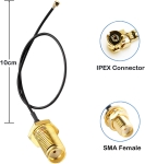 WI-FI АНТЕНА 2.4GHZ 2.5DBI С КАБЕЛ IPEX КЪМ SMA 10СМ