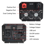 ИНВЕРТОР ЧИСТА СИНУСОИДА 3000W 12V/230V LVYUAN F-3000P/2SH USB С ДИСПЛЕЙ И ДИСТАНЦИОННО