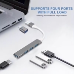 ПРЕХОД ХЪБ USB-A М/4XUSB Ж 3.0 + ПРЕХОД USB-C М/USB 3.0 Ж OTG