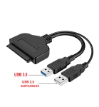 ПРЕХОД USB/SATA 2.5"/3.5" С КАБЕЛ ВЕРСИЯ 3.0 С ДВОЙНО ЗАХРАНВАНЕ
