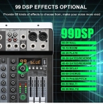 СМЕСИТЕЛ МИКСЕР ПРОФЕСИОНАЛЕН MP3/БЛУТУТ 4 КАНАЛА KP4