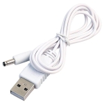 КАБЕЛ С БУКСА ЗАХРАНВАЩА USB М - 3.5/1.35MM 1М/2А БЯЛ