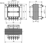 ТРАНСФОРМАТОР 2X12V/1.65A 220V INDEL