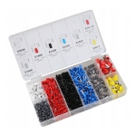 КАБЕЛНИ НАКРАЙНИЦИ ИЗОЛИРАНИ КОМПЛЕКТ 1200 БР. С КЛЕЩИ ЗА КЕРБОВАНЕ КРИМПВАНЕ